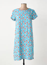 Robe courte manches courtes manches courtes bleu SURKANA femme