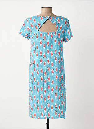 Robe courte manches courtes manches courtes bleu SURKANA femme