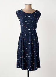 Robe mi-longue imprimé fantaisie sans manche bleu SURKANA femme