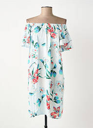 Robe courte manches courtes manches courtes bleu SURKANA femme