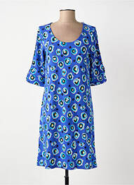 Robe courte manches courtes manches courtes bleu SURKANA femme