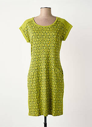 Robe courte manches courtes manches courtes vert SURKANA femme
