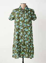 Robe courte manches courtes manches courtes vert SURKANA femme