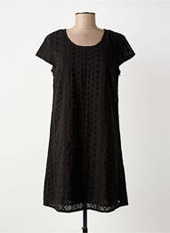 Robe courte manches courtes manches courtes noir SURKANA femme