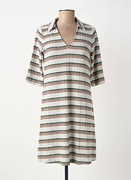 Robe courte manches courtes manches courtes gris SURKANA femme
