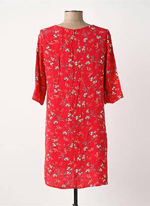 Robe courte coupe fluide manches 3/4 rouge SURKANA femme