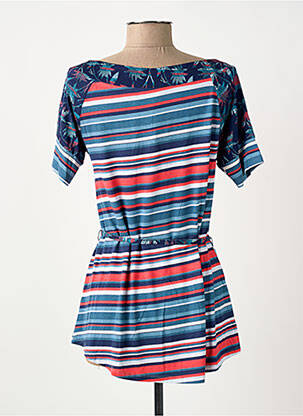 T-shirt stretch manches courtes bleu SURKANA femme