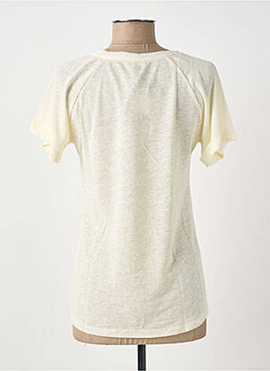 T-shirt col v manches courtes beige SURKANA femme