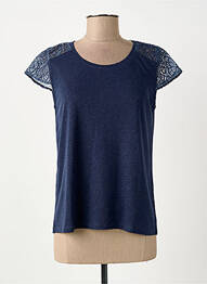 T-shirt stretch manches courtes bleu SURKANA femme