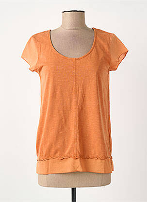 T-shirt stretch manches courtes orange SURKANA femme