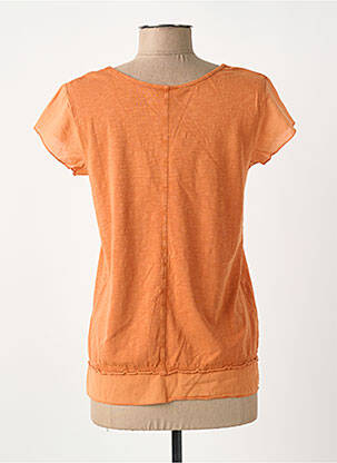 T-shirt stretch manches courtes orange SURKANA femme