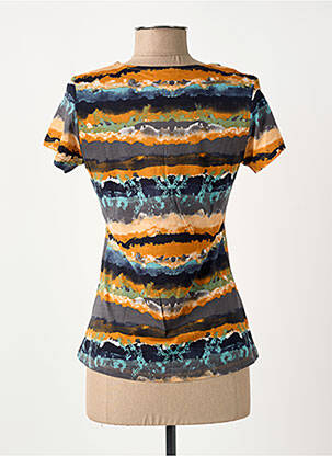 T-shirt col v manches courtes orange SURKANA femme