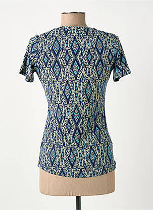 T-shirt imprimé fantaisie manches courtes bleu SURKANA femme