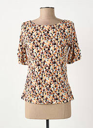 T-shirt stretch manches courtes marron SURKANA femme