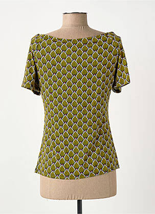 T-shirt imprimé fantaisie manches courtes jaune SURKANA femme