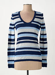 Pull stretch manches longues bleu SURKANA femme