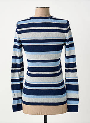Pull col v manches longues bleu SURKANA femme