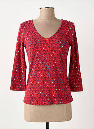 T-shirt manches 3/4 manches 3/4 rouge SURKANA femme