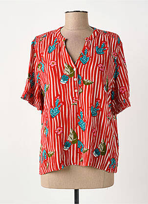 Blouse manches courtes manches courtes rouge SURKANA femme