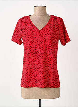 T-shirt imprimé fantaisie manches courtes rouge SURKANA femme