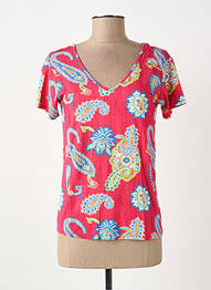T-shirt imprimé fantaisie manches courtes rose SURKANA femme