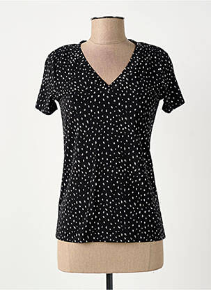 T-shirt imprimé fantaisie manches courtes noir SURKANA femme
