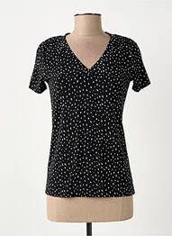 T-shirt imprimé fantaisie manches courtes noir SURKANA femme