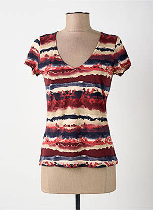 T-shirt coupe droite manches courtes rouge SURKANA femme