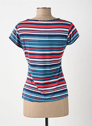 T-shirt col v manches courtes bleu SURKANA femme