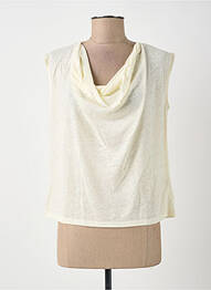 Top tissage jersey sans manche jaune SURKANA femme