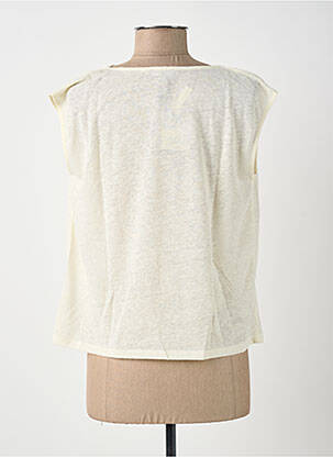 Top tissage jersey sans manche jaune SURKANA femme
