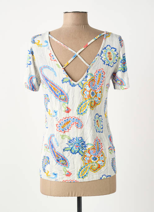T-shirt imprimé fantaisie manches courtes beige SURKANA femme