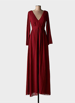 Robe longue manches longues manches longues rouge PINK BOOM femme