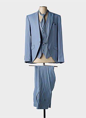 Costume de cérémonie fermeture zippée sous rabat boutonné bleu ADIMO homme