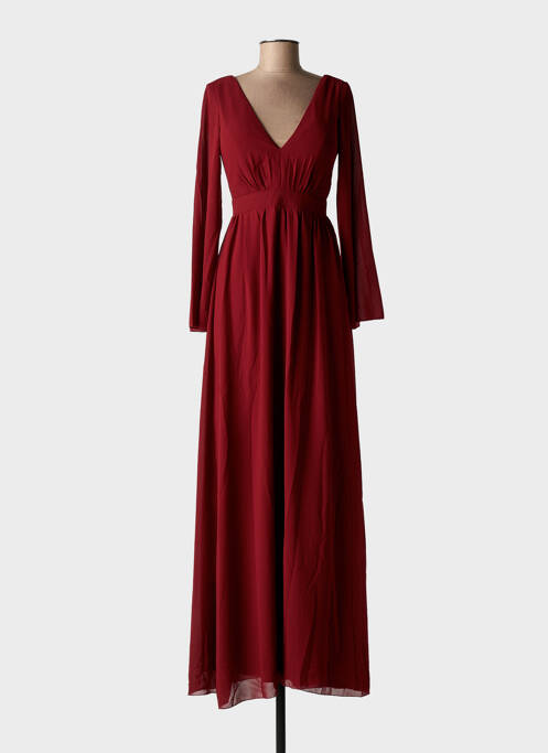 Robe longue manches longues manches longues rouge PINK BOOM femme