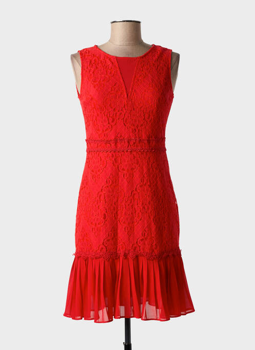 Robe mi-longue sans manche sans manche rouge LOVIE femme