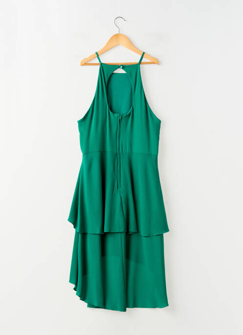 Robe mi-longue coupe fluide sans manche vert NINA LOO femme