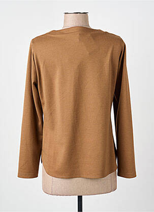 Pull coupe droite manches longues marron MERI & ESCA femme