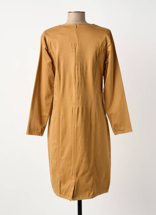 Robe mi-longue marron GUY DUBOUIS femme