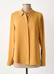 Chemisier coupe droite manches longues jaune GREGORY PAT femme