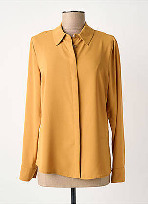 Chemisier coupe droite manches longues jaune GREGORY PAT femme