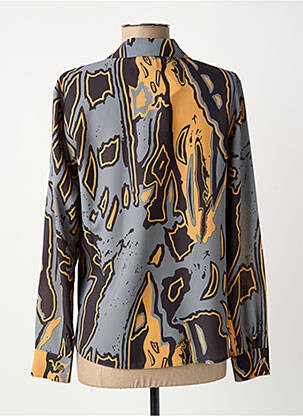 Chemisier imprimé fantaisie manches longues gris GREGORY PAT femme