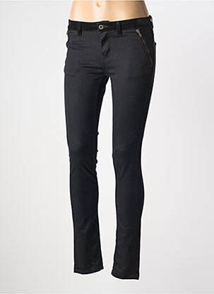 Pantalon slim stretch taille normale noir MORGAN femme
