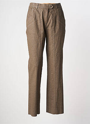 Pantalon droit stretch taille normale marron JUMFIL femme