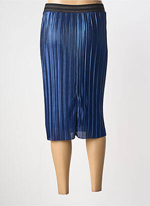 Jupe mi-longue stretch bleu GREGORY PAT femme