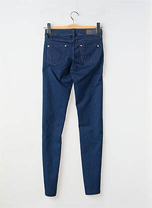 Pantalon slim tissage enduit taille normale bleu MORGAN femme