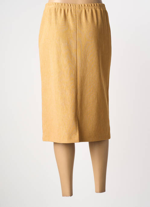 Jupe mi-longue jaune GUY DUBOUIS femme
