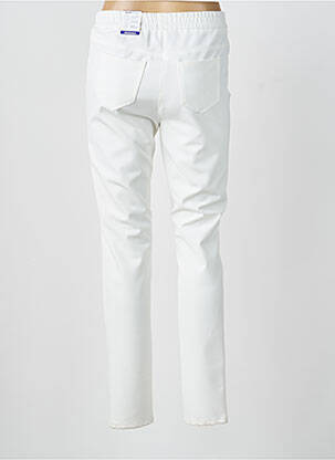 Pantalon slim taille élastique taille normale blanc FRANK WALDER femme