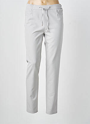 Pantalon slim taille élastique taille normale gris FRANK WALDER femme