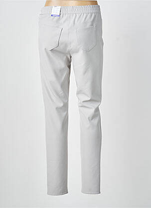 Pantalon slim taille élastique taille normale gris FRANK WALDER femme